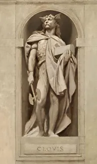Clovis, Chlodovechus, Chlodwig I. Chlodowech, 466-511, King of the Franks of the Merovingian dynasty, digitally edited