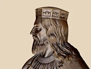 Clovis, Chlodovechus, Chlodwig I. Chlodowech, 466-511, King of the Franks, Merovingian dynasty, digitally edited after Caque