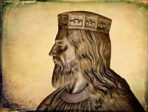Clovis, Chlodovechus, Chlodwig I. Chlodowech, 466-511, King of the Franks, Merovingian dynasty, digitally edited after Caque