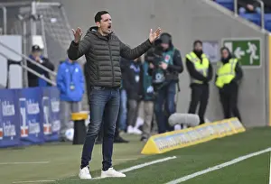 Coach Dino Toppmoller Eintracht Frankfurt SGE on the sidelines Gesture Gesture PreZero Arena
