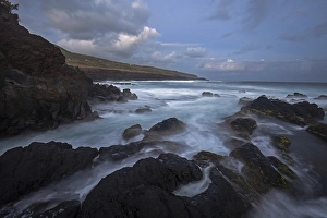 Category Mountain Landscapes Prints: Coast with lava rock at the Ponta dos Capelinhos