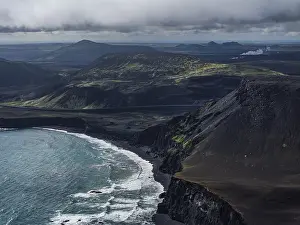 Coast, mountains, sea, volcanic landscape