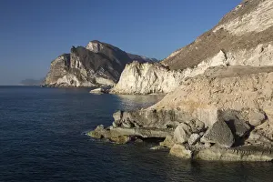 Coast, near Mughsayl, landscape, sea, cliffs, Oman