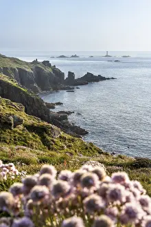 Coastal landscape at Land's End with the rock Goose Slade Point