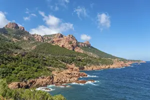 Coastal landscape with the Massif de l'Esterel
