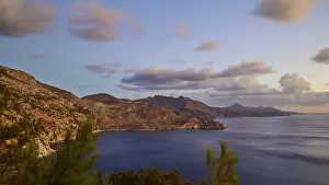 Coastal landscape with mountains