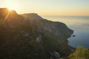 Coastal landscape, sunrise, Roquebrune