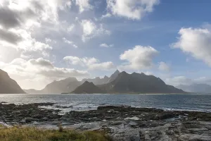 Category Scandinavia Prints: Coastline of Flakstadoya Island
