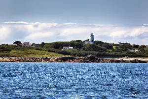 Coastline with lighthouse, Isle of St Agnes