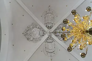 Coat of arms on the ceiling of the Evangelical Lutheran Church of the Saviour in front of Frelsers Kirke