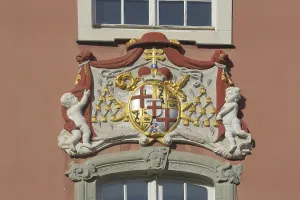 Coat of arms at the entrance to the Galerie Bodenseekreis building