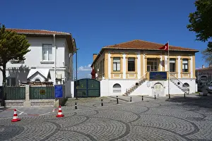 Framed Print : Cobblestone street with historic buildings and a Turkish flag Framed Print : Cobblestone street with historic buildings and a Turkish flag