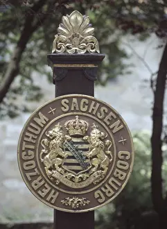 Coburg, Veste/ State coat of arms of Saxony