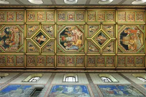 Coffered ceiling in the church of St