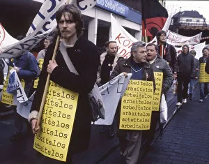 Cologne Demonstration of ZAK on 22 11 1986 against unemployment