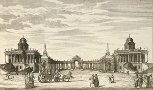 Colonnade of the royal palace near Potsdam