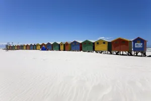 Colorful beach huts in Muizenberg