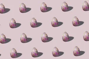Colorful Easter egg pattern made