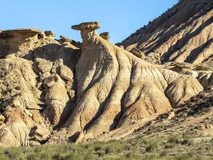 Colorful rock formation, semi-desert