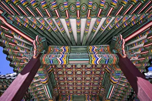 Colorful and traditional architecture of Changdeokgung palace in seoul
