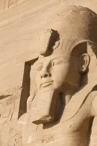 Colossal statue at the great temple of Ramesses II