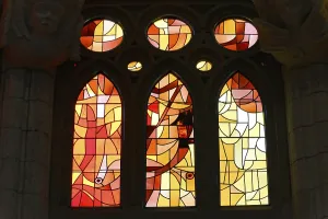 Coloured stained glass windows