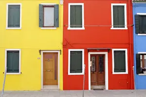 Colourful building facades, Burano Island