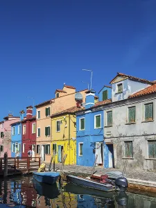 Colourful buildings on the island of Burano near Venice
