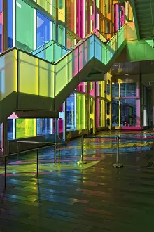 The colourful foyer at the convention centre