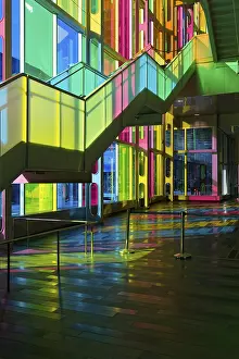 The colourful foyer at the convention centre