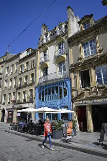 Colourful house facade, Metz, Grand Est region