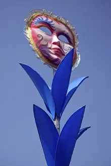 Colourful Mask Decoration on street Miramar Beach Panaji Goa India Asia
