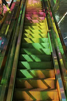 Colourful reflections on stairways