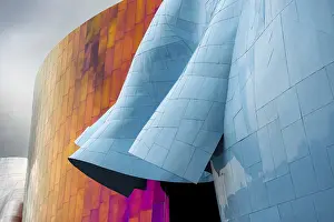 Colourful undulating exterior facade