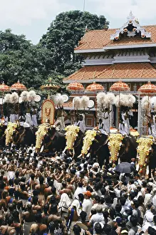 Colourful view of Paramakavu on Trichurpooram pooram
