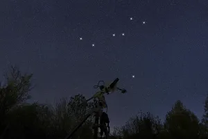 Columba star constellation, Night sky