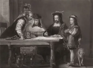 Columbus propounding his theory of a New World