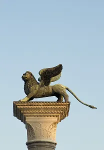 Column capital with winged lion of Saint Mark