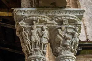 Column capitals, cloister, Benedictine monastery