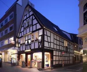 Commercial businesses in the historic town centre