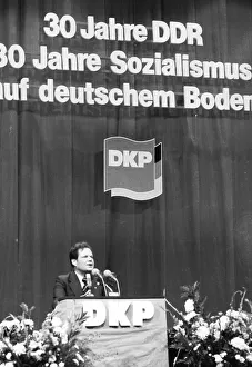 The communists (DKP) celebrate 30 years of the GDR in Hamburg on 05