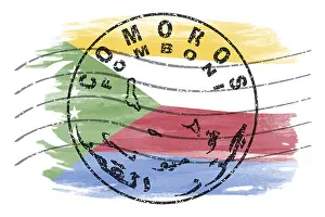 Comoros Fomboni Round Seal Map Design