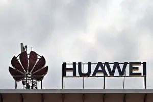 Category Historic EN Prints: Company logo of the Chinese electronics giant HUAWEI