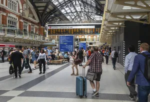 Concourse busy with passengers