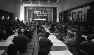 Conference of the German Communist Party (DKP) on its alliance with the CPSU in 1970 in Essen