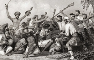 Conflict with Ghazees before Bareilly, India, Asia, 1858, Asia