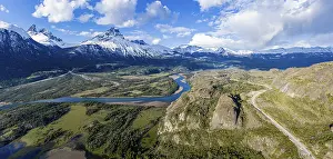 Confluence of river Estero Parada flowing into Rio Ibanez
