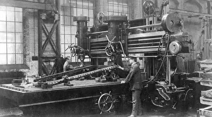 Construction of a locomotive, working on the frame