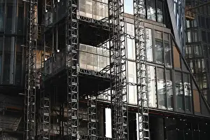 Construction site on a high-rise building