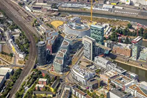 Construction site for the new TRIVAGO headquarters on KesselstraBe in the media port in Dusseldorf
